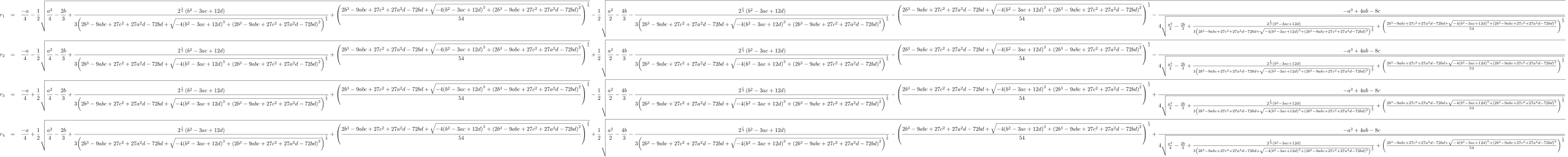 The quartic formula
